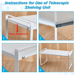 Estante rectangular extensible de aleación de hierro y carbono&nbsp;AJEW-WH0609-741A-01
