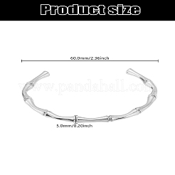 1 шт. браслет-манжета из нержавеющей стали 304&nbsp;BJEW-LP0002-53P