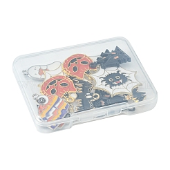 12шт 6 стиля хэллоуин тема сплава эмаль подвески ENAM-FS0001-46