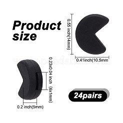 24 пара 12-х цветных силиконовых очков с держателями для ушей AJEW-DR0001-19