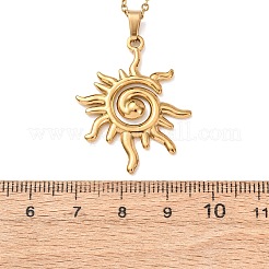 Halsketten mit Anhänger aus Edelstahl 304 für Damen und Herren&nbsp;NJEW-K308-03F-G