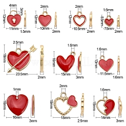 50шт 10 стиля подвески из сплава с эмалью&nbsp;ENAM-CJ0002-85