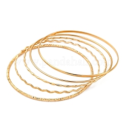 Набор из 5 браслета из нержавеющей стали 304 для женщин BJEW-S162-01B-G