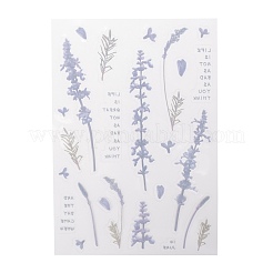 Водостойкие самоклеящиеся наклейки горячего тиснения с цветочным узором&nbsp;DIY-I063-07