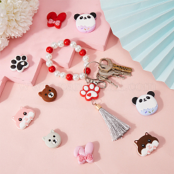 10 шт. 10 стильных экологически чистых силиконовых бусины для пищевых продуктов SIL-SC0001-50