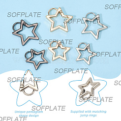 6шт 6 стиля пружинные кольца из цинкового сплава&nbsp;FIND-SP0003-80