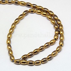 Electroplate non magnetici ematite sintetico fili di perline&nbsp;G-J168-5x3mm-04