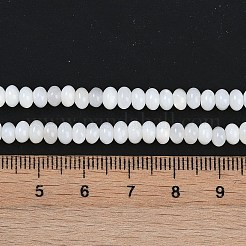 天然淡水シェルビーズ連売り  ロンデル  貝殻色  5x3mm  穴：0.6mm  約87~89個/連  14.57~14.69''（37~37.3センチメートル）&nbsp;BSHE-H109-15A