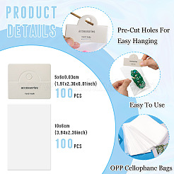 100 шт. прямоугольных прозрачных полипропиленовых целлофановых пакетов&nbsp;CDIS-TA0001-39