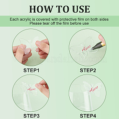 60шт акриловые подвески для бокалов AJEW-FG0002-24