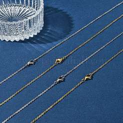 4 шт. 2 цвета 304 нержавеющая сталь трос цепочка ожерелье изготовление&nbsp;STAS-FS0001-80