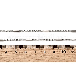 Ожерелья из цепочек-колонн из нержавеющей стали 304 для женщин и мужчин NJEW-A058-01P