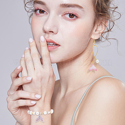 90 шт. 9 цвета прозрачные стеклянные подвески с распылительной росписью&nbsp;GLAA-PH0001-26