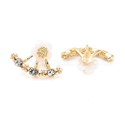 De aleación de aretes de rhinestone de cristal&nbsp;EJEW-B051-01G