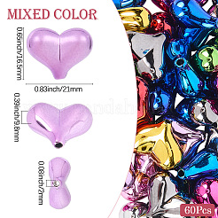 60шт УФ-покрытие непрозрачные акриловые бусины&nbsp;MACR-SP0001-66