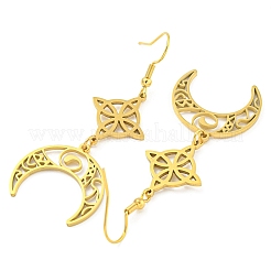 Orecchini pendenti in acciaio inossidabile 304 per donna&nbsp;EJEW-F338-02G