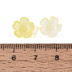 透明プラスチックビーズキャップ  5  - 花びらの花  ツートン  きいろ  10.5x10.5x4mm  穴：1.6mm  約3846個/500g&nbsp;KY-Q005-02A-02