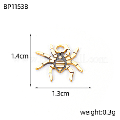 304 Edelstahl-Emaille-Anhänger&nbsp;STAS-OY016-41G