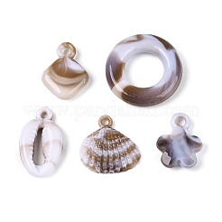 Подвески из непрозрачного акрила цвета океана&nbsp;OACR-T030-18M