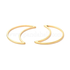 201 ステンレススチールリンクリング  ムーン  ゴールドカラー  20.5x14x1mm&nbsp;X-STAS-C030-06B-G