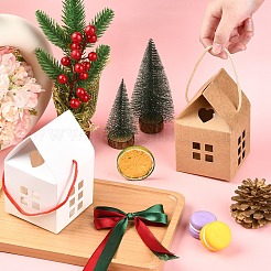 10 набор бумажных коробок для конфет в форме домика&nbsp;CON-YW0001-74A