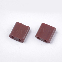2-trou perles rocailles en verre opaque&nbsp;SEED-S023-21C-03