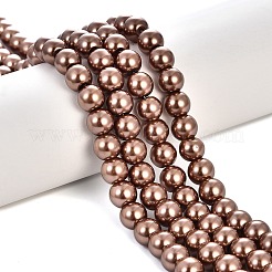 Выпечка окрашены перламутровый стекла жемчужные нити круглый шарик&nbsp;LS-HY-Q330-8mm-30