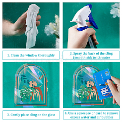 Домашнее животное радужное окно цепляется за наклейки&nbsp;DIY-WH0409-70L