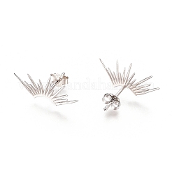 925 серьги-гвоздики из стерлингового серебра с родиевым покрытием&nbsp;EJEW-AA00271-31P