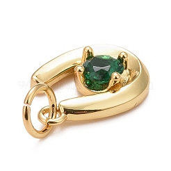 Реечное покрытие латунь зеленый кубический цирконий подвески&nbsp;KK-M229-27G