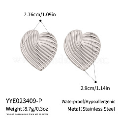 Herz-Ohrstecker aus 304 Edelstahl für Damen&nbsp;OP2975-2