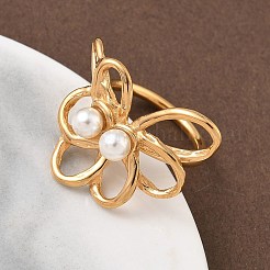 Нержавеющая сталь 304 с акриловыми кольцами для пальцев&nbsp;RJEW-Z118-01G