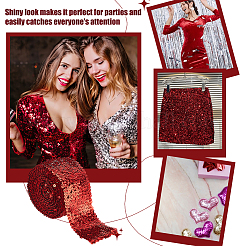 Пластиковые эластичные бусины-пайетки в 8 ряд. OCOR-WH0088-09