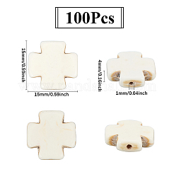 100шт синтетические бирюзовые бусины&nbsp;TURQ-SC0001-29C