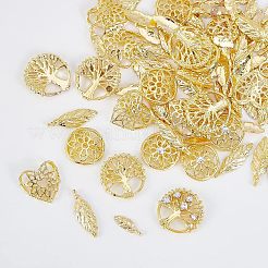 144 шт. 9 стиля полых кабошонов из сплава MRMJ-OC0002-41