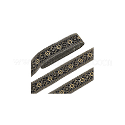 10 ярд жаккардовых цветочных лент в этническом стиле из полиэстера SRIB-WH0011-203A