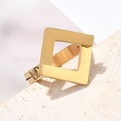 Кольца для пальцев из нержавеющей стали 304 в форме ромба&nbsp;RJEW-Q012-16G