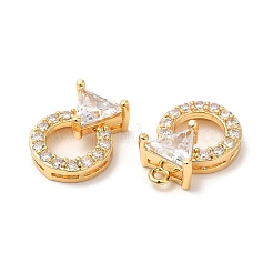Подвески из латуни с микропаве и кубическим цирконием&nbsp;KK-B074-69G