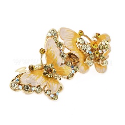 Заколки для волос из сплава со стразами и эмалью OHAR-B006-01G-03