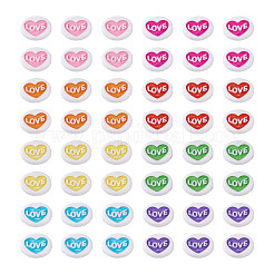 200 Stück undurchsichtige Acrylperlen zum Valentinstag.&nbsp;MACR-CW0001-13