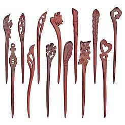 Épingles à cheveux en bois&nbsp;OHAR-WH0015-13