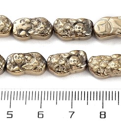 Гальванические нити из синтетических немагнитных гематитовых бусин G-F767-03D