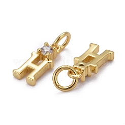 Латунные микропаве прозрачные подвески с фианитом ZIRC-Z011-35H