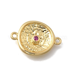 Латунные подвески-соединители с микропаве из кубического циркония&nbsp;KK-D431-068G