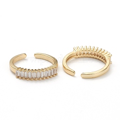 Латунные кольца из манжеты с прозрачным цирконием&nbsp;ZIRC-M117-08G