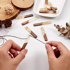 Большие подвески из смолы и ореха RESI-TAG0001-02