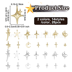 2 сумка 2-х цветных подвесок из сплава&nbsp;FIND-OC0013-82