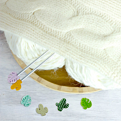 Бусины из пищевого экологически чистого силикона в виде листьев кактуса и монстеры&nbsp;DIY-DC0002-22