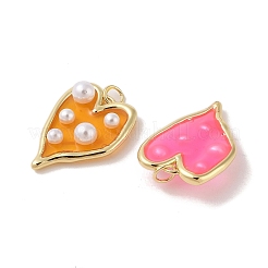 Подвески из латуни и эпоксидной смолы с покрытием стойки KK-Z047-05G-RS