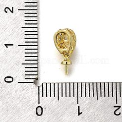 Латунные микропейв прозрачные кубические циркониевые шпильки KK-M316-15G